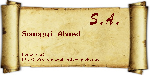 Somogyi Ahmed névjegykártya